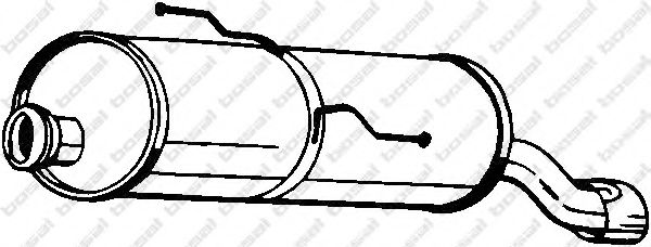 BOSAL 190-359 Глушитель выхлопных газов конечный для PEUGEOT 206 (Пежо 206) BOSAL 190-359 Глушитель выхлопных газов конечный для PEUGEOT 206 (Пежо 206)