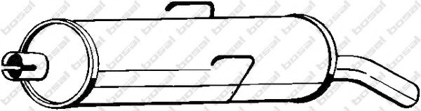 BOSAL 190-715 Глушитель выхлопных газов конечный для PEUGEOT 205 I (Пежо 205 и) BOSAL 190-715 Глушитель выхлопных газов конечный для PEUGEOT 205 I (Пежо 205 и)