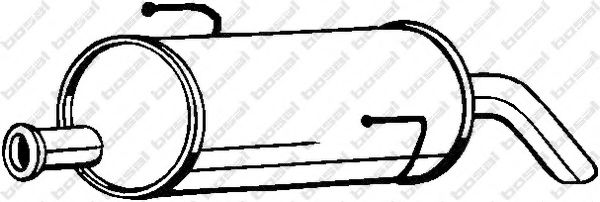 BOSAL 190-001 Глушитель выхлопных газов конечный для PEUGEOT 206 (Пежо 206) BOSAL 190-001 Глушитель выхлопных газов конечный для PEUGEOT 206 (Пежо 206)