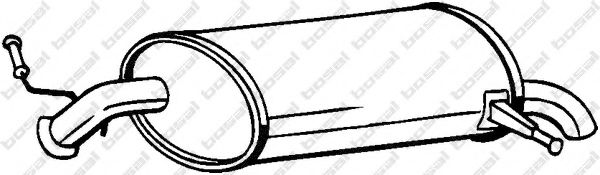 BOSAL 190-043 Глушитель выхлопных газов конечный для PEUGEOT 407 (Пежо 407) BOSAL 190-043 Глушитель выхлопных газов конечный для PEUGEOT 407 (Пежо 407)
