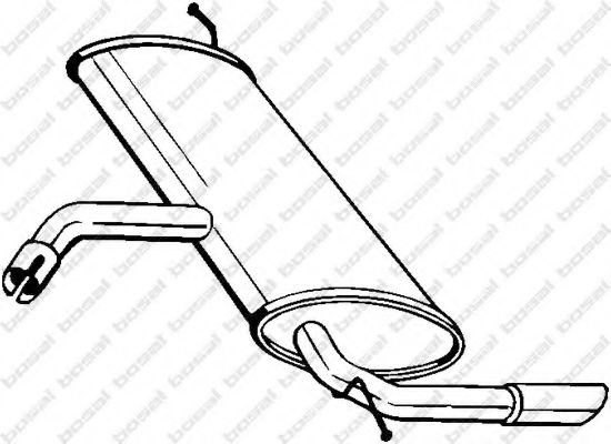 BOSAL 227-043 Глушитель выхлопных газов конечный для SEAT ALTEA (Сеат Алтэа) BOSAL 227-043 Глушитель выхлопных газов конечный для SEAT ALTEA (Сеат Алтэа)