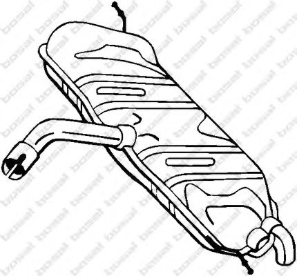 BOSAL 233-611 Глушитель выхлопных газов конечный для VOLKSWAGEN GOLF VI (Фольксваген Гольф 6) BOSAL 233-611 Глушитель выхлопных газов конечный для VOLKSWAGEN GOLF VI (Фольксваген Гольф 6)
