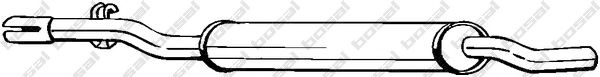BOSAL 233-507 Средний глушитель выхлопных газов для VOLKSWAGEN CADDY I (Фольксваген Cаддъ и) BOSAL 233-507 Средний глушитель выхлопных газов для VOLKSWAGEN CADDY I (Фольксваген Cаддъ и)