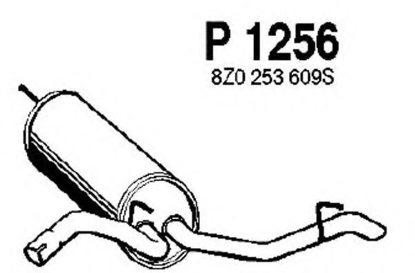 FENNO P1256 Глушитель выхлопных газов конечный для AUDI A2 (Ауди А2) FENNO P1256 Глушитель выхлопных газов конечный для AUDI A2 (Ауди А2)