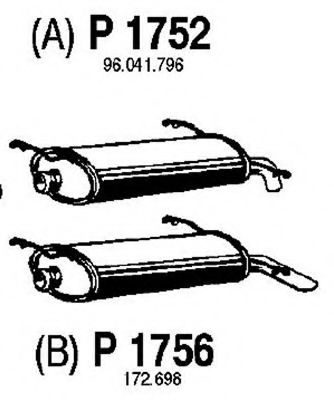FENNO P1756 Глушитель выхлопных газов конечный для CITROëN (Cитроëн) FENNO P1756 Глушитель выхлопных газов конечный для CITROëN (Cитроëн)