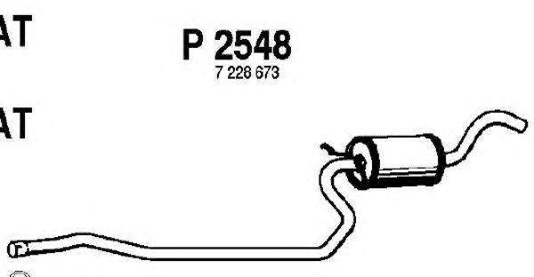 FENNO P2548 Средний глушитель выхлопных газов для FORD FIESTA (Форд Фиэста) FENNO P2548 Средний глушитель выхлопных газов для FORD FIESTA (Форд Фиэста)