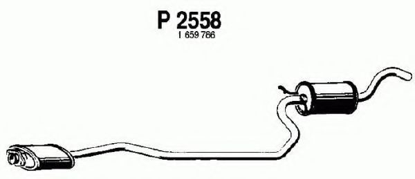 FENNO P2558 Средний глушитель выхлопных газов для FORD (Форд) FENNO P2558 Средний глушитель выхлопных газов для FORD (Форд)