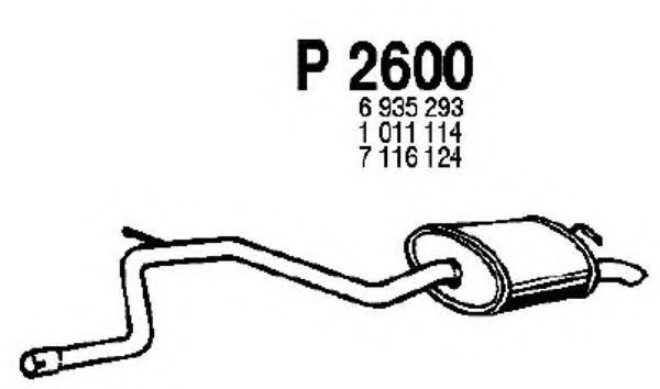 FENNO P2600 Глушитель выхлопных газов конечный для FORD MONDEO (Форд Мондэо) FENNO P2600 Глушитель выхлопных газов конечный для FORD MONDEO (Форд Мондэо)