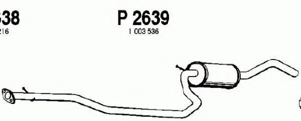 FENNO P2639 Средний глушитель выхлопных газов для MAZDA (Мазда) FENNO P2639 Средний глушитель выхлопных газов для MAZDA (Мазда)