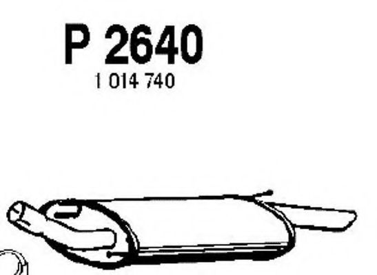 FENNO P2640 Глушитель выхлопных газов конечный для MAZDA (Мазда) FENNO P2640 Глушитель выхлопных газов конечный для MAZDA (Мазда)