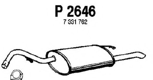 FENNO P2646 Глушитель выхлопных газов конечный для FORD (Форд) FENNO P2646 Глушитель выхлопных газов конечный для FORD (Форд)
