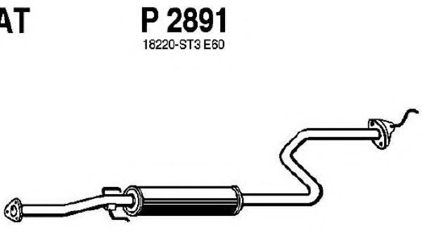 FENNO P2891 Средний глушитель выхлопных газов для HONDA CIVIC VI (Хонда Цивик 6) FENNO P2891 Средний глушитель выхлопных газов для HONDA CIVIC VI (Хонда Цивик 6)