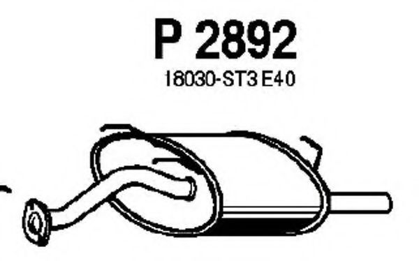 FENNO P2892 Глушитель выхлопных газов конечный для HONDA CIVIC VI (Хонда Цивик 6) FENNO P2892 Глушитель выхлопных газов конечный для HONDA CIVIC VI (Хонда Цивик 6)