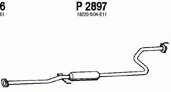 FENNO P2897 Средний глушитель выхлопных газов для HONDA CIVIC VI (Хонда Цивик 6) FENNO P2897 Средний глушитель выхлопных газов для HONDA CIVIC VI (Хонда Цивик 6)