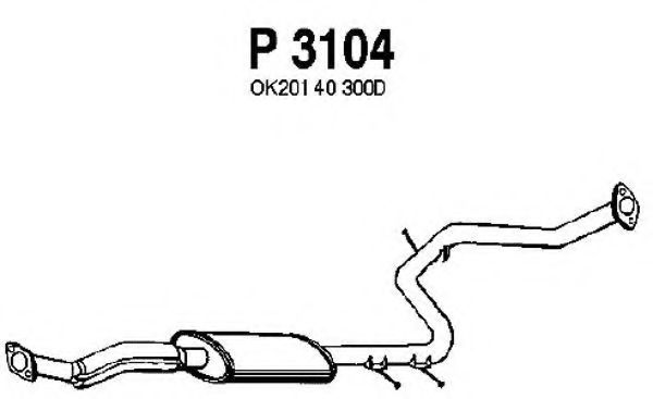FENNO P3104 Средний глушитель выхлопных газов для KIA MENTOR (Киа Мэнтор) FENNO P3104 Средний глушитель выхлопных газов для KIA MENTOR (Киа Мэнтор)
