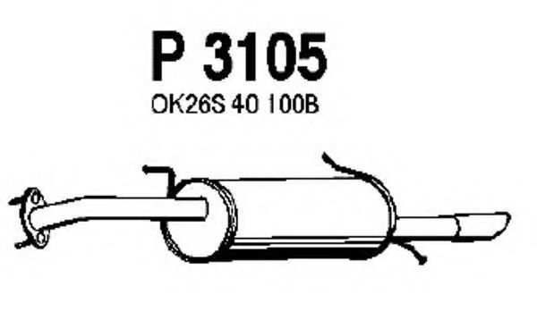 FENNO P3105 Глушитель выхлопных газов конечный для KIA MENTOR (Киа Мэнтор) FENNO P3105 Глушитель выхлопных газов конечный для KIA MENTOR (Киа Мэнтор)