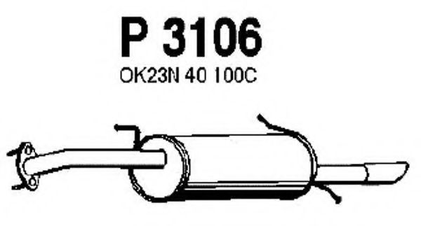 FENNO P3106 Глушитель выхлопных газов конечный для KIA MENTOR (Киа Мэнтор) FENNO P3106 Глушитель выхлопных газов конечный для KIA MENTOR (Киа Мэнтор)