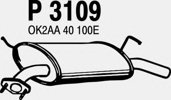 FENNO P3109 Глушитель выхлопных газов конечный для KIA MENTOR (Киа Мэнтор) FENNO P3109 Глушитель выхлопных газов конечный для KIA MENTOR (Киа Мэнтор)