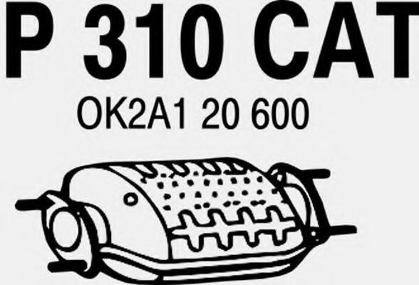 FENNO P310CAT Катализатор для KIA SHUMA (Киа Шума) FENNO P310CAT Катализатор для KIA SHUMA (Киа Шума)