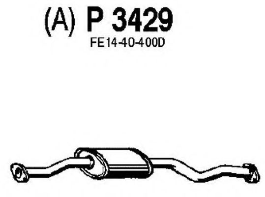 FENNO P3429 Средний глушитель выхлопных газов для MAZDA 626 II (Мазда 626 2) FENNO P3429 Средний глушитель выхлопных газов для MAZDA 626 II (Мазда 626 2)