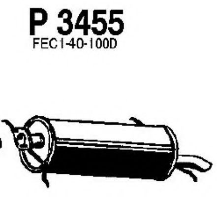 FENNO P3455 Глушитель выхлопных газов конечный для MAZDA 626 III (Мазда 626 3) FENNO P3455 Глушитель выхлопных газов конечный для MAZDA 626 III (Мазда 626 3)