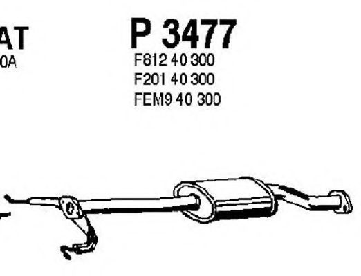 FENNO P3477 Средний глушитель выхлопных газов для MAZDA 626 III (Мазда 626 3) FENNO P3477 Средний глушитель выхлопных газов для MAZDA 626 III (Мазда 626 3)