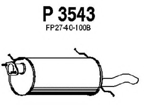 FENNO P3543 Глушитель выхлопных газов конечный для MAZDA (Мазда) FENNO P3543 Глушитель выхлопных газов конечный для MAZDA (Мазда)