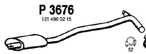 FENNO P3676 Средний глушитель выхлопных газов для MERCEDESBENZ (Мерседес бенц) FENNO P3676 Средний глушитель выхлопных газов для MERCEDESBENZ (Мерседес бенц)
