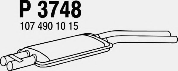 FENNO P3748 Средний глушитель выхлопных газов для MERCEDESBENZ (Мерседес бенц) FENNO P3748 Средний глушитель выхлопных газов для MERCEDESBENZ (Мерседес бенц)