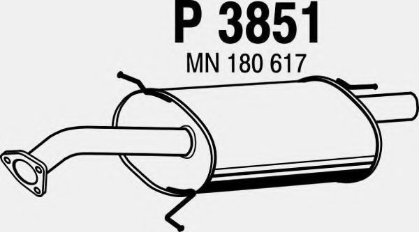 FENNO P3851 Глушитель выхлопных газов конечный для MITSUBISHI LANCER (Митсубиши/митсубиси Ланcэр) FENNO P3851 Глушитель выхлопных газов конечный для MITSUBISHI LANCER (Митсубиши/митсубиси Ланcэр)
