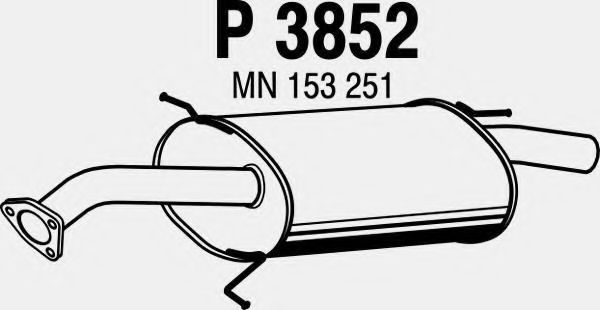FENNO P3852 Глушитель выхлопных газов конечный для MITSUBISHI LANCER (Митсубиши/митсубиси Ланcэр) FENNO P3852 Глушитель выхлопных газов конечный для MITSUBISHI LANCER (Митсубиши/митсубиси Ланcэр)