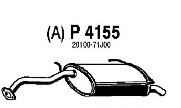 FENNO P4155 Глушитель выхлопных газов конечный для NISSAN PRIMERA (Ниссан Примера) FENNO P4155 Глушитель выхлопных газов конечный для NISSAN PRIMERA (Ниссан Примера)
