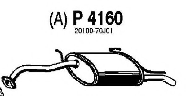 FENNO P4160 Глушитель выхлопных газов конечный для NISSAN PRIMERA (Ниссан Примера) FENNO P4160 Глушитель выхлопных газов конечный для NISSAN PRIMERA (Ниссан Примера)