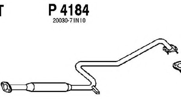 FENNO P4184 Средний глушитель выхлопных газов для NISSAN PRIMERA (Ниссан Примера) FENNO P4184 Средний глушитель выхлопных газов для NISSAN PRIMERA (Ниссан Примера)