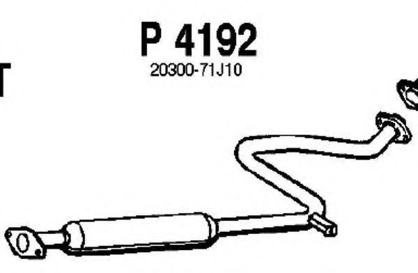FENNO P4192 Средний глушитель выхлопных газов для NISSAN PRIMERA (Ниссан Примера) FENNO P4192 Средний глушитель выхлопных газов для NISSAN PRIMERA (Ниссан Примера)