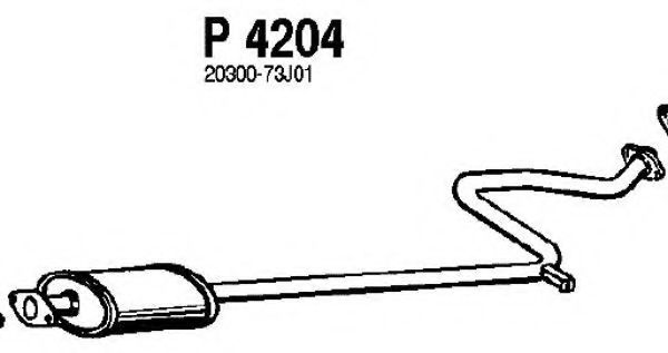 FENNO P4204 Средний глушитель выхлопных газов для NISSAN PRIMERA (Ниссан Примера) FENNO P4204 Средний глушитель выхлопных газов для NISSAN PRIMERA (Ниссан Примера)