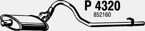 FENNO P4320 Средний глушитель выхлопных газов для OPEL KADETT C (Опель Кадэтт c) FENNO P4320 Средний глушитель выхлопных газов для OPEL KADETT C (Опель Кадэтт c)