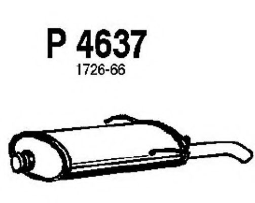 FENNO P4637 Глушитель выхлопных газов конечный для PEUGEOT 205 II (Пежо 205 2) FENNO P4637 Глушитель выхлопных газов конечный для PEUGEOT 205 II (Пежо 205 2)