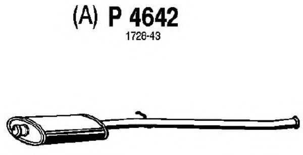 FENNO P4642 Средний глушитель выхлопных газов для PEUGEOT 309 II (Пежо 309 2) FENNO P4642 Средний глушитель выхлопных газов для PEUGEOT 309 II (Пежо 309 2)