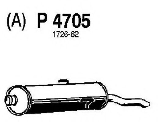 FENNO P4705 Глушитель выхлопных газов конечный для PEUGEOT 309 II (Пежо 309 2) FENNO P4705 Глушитель выхлопных газов конечный для PEUGEOT 309 II (Пежо 309 2)