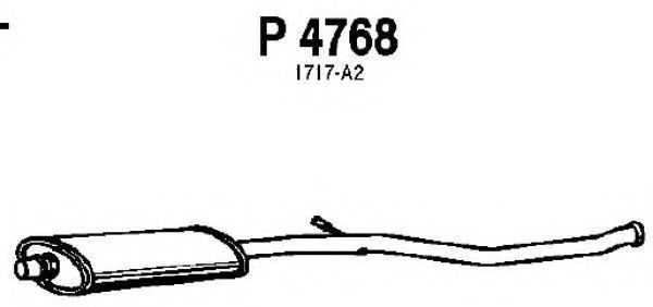 FENNO P4768 Средний глушитель выхлопных газов для PEUGEOT 206 (Пежо 206) FENNO P4768 Средний глушитель выхлопных газов для PEUGEOT 206 (Пежо 206)