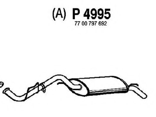 FENNO P4995 Глушитель выхлопных газов конечный для RENAULT CLIO I (Рено Cлио и) FENNO P4995 Глушитель выхлопных газов конечный для RENAULT CLIO I (Рено Cлио и)