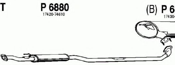 FENNO P6880 Средний глушитель выхлопных газов для TOYOTA SCEPTER (Тойота/тоета Сcэптэр) FENNO P6880 Средний глушитель выхлопных газов для TOYOTA SCEPTER (Тойота/тоета Сcэптэр)