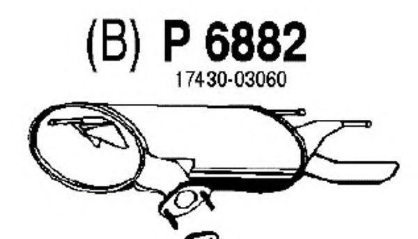 FENNO P6882 Глушитель выхлопных газов конечный для TOYOTA SCEPTER (Тойота/тоета Сcэптэр) FENNO P6882 Глушитель выхлопных газов конечный для TOYOTA SCEPTER (Тойота/тоета Сcэптэр)