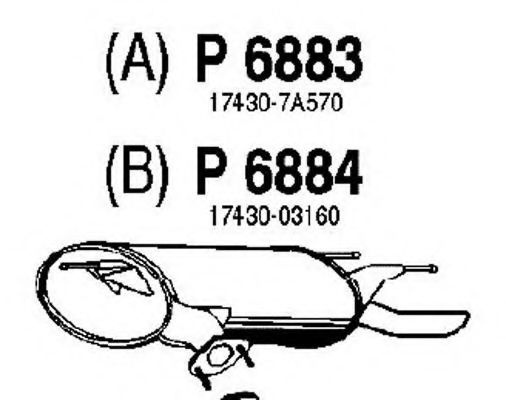 FENNO P6883 Глушитель выхлопных газов конечный для TOYOTA SCEPTER (Тойота/тоета Сcэптэр) FENNO P6883 Глушитель выхлопных газов конечный для TOYOTA SCEPTER (Тойота/тоета Сcэптэр)