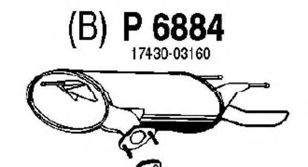 FENNO P6884 Глушитель выхлопных газов конечный для TOYOTA SCEPTER (Тойота/тоета Сcэптэр) FENNO P6884 Глушитель выхлопных газов конечный для TOYOTA SCEPTER (Тойота/тоета Сcэптэр)