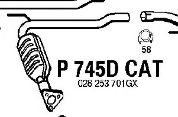 FENNO P745DCAT Катализатор для VOLKSWAGEN T4 MULTIVAN (Фольксваген Т4 мултиvан) FENNO P745DCAT Катализатор для VOLKSWAGEN T4 MULTIVAN (Фольксваген Т4 мултиvан)