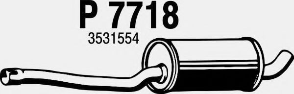 FENNO P7718 Средний глушитель выхлопных газов 
