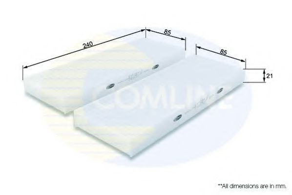 COMLINE EKF389-2 Фильтр, воздух во внутренном пространстве для PEUGEOT 301 (Пежо 301)