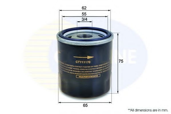 COMLINE CTY11170 Масляный фильтр для TOYOTA IQ (Тойота/тоета Иq) COMLINE CTY11170 Масляный фильтр для TOYOTA IQ (Тойота/тоета Иq)